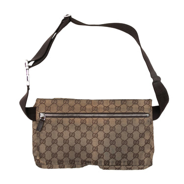 Brown Gucci Monogram Belt Bag - Designer Revival