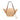 Tan Loewe Raffia Petal Tote Bag