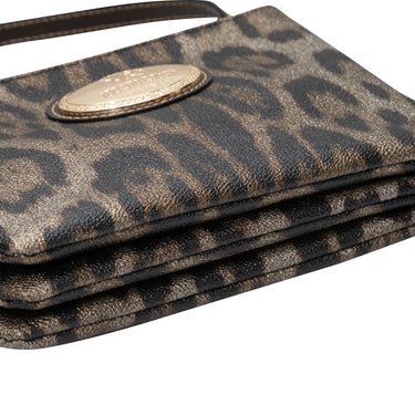 Black & Brown Roberto Cavalli Leopard Print Crossbody Bag - Designer Revival