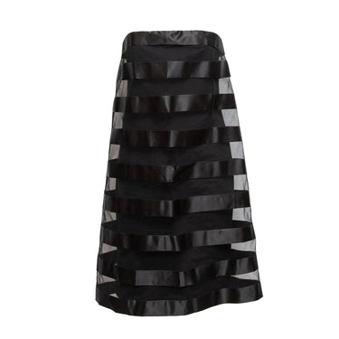 jazz Black Chanel Boutique Mesh Overlay Strapless Ribbon Dress size EU 42 - Atelier-lumieresShops Revival