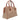Beige Celine Macadam Coated Canvas Top Handle Bag