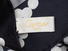 Black & Multicolor Cartier Silk Jewelry Print Scarf