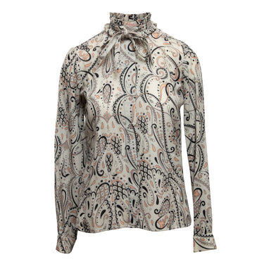 Vintage Gray & Multicolor Emilio Pucci Paisley Blouse Size M - Atelier-lumieresShops Revival