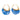 Blue & Gold-Tone Celine Hoop Earrings - Designer Revival