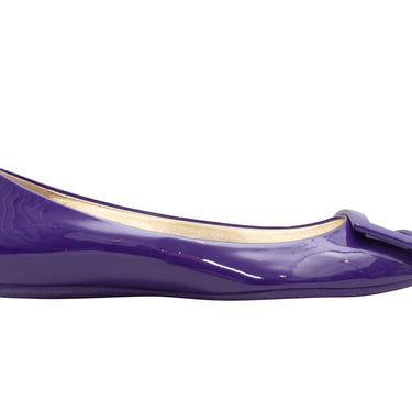Purple Roger Vivier Patent Gommette Flats Size 39 - Designer Revival