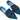 Blue & Black Prada Pointed-Toe Flat Velvet Mules Size 37.5