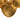 Gold Chanel CC Gold Plated Grapevine Clover Brooch
