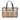 Tan Burberry Haymarket Check Canvas Boston Bag