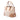 Beige Prada Medium Canvas and Saffiano Cuir Double Satchel
