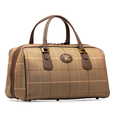 Brown Burberry Vintage Check Boston Bag - Designer Revival