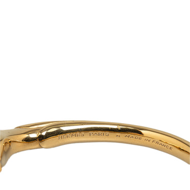 Gold Hermès Tete de Cheval Horse Bangle Costume Bracelet - Designer Revival