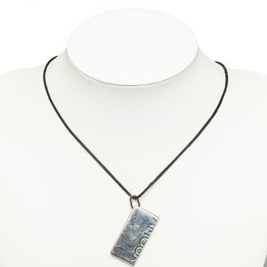 Silver Hermès Symbole Amour Pendant Half Pair Necklace - Designer Revival