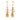 Gold Chanel Gold Plated Enamel CC Bell Drop Push Back Earrings