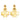 Gold Chanel Gold Plated CC Clover Clip on Earrings - Designer Revival