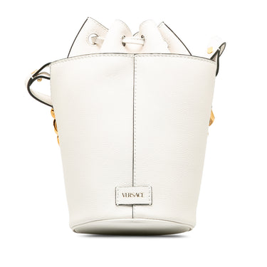 White Versace La Medusa Bucket Bag - Designer Revival