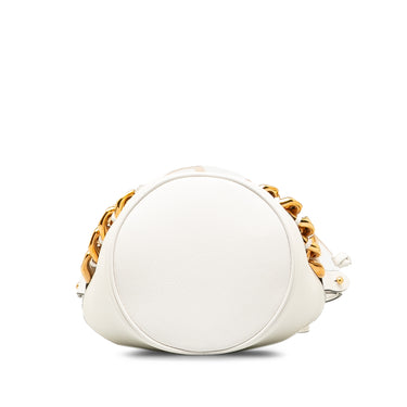White Versace La Medusa Bucket Bag - Designer Revival