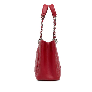 Red Chanel Caviar Grand Shopping Tote