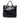 Black Prada Glace Calf Open Convertible Tote Satchel