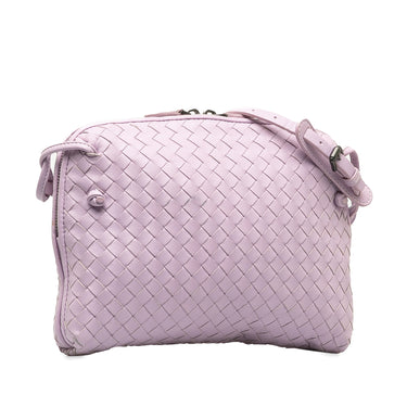 Purple Bottega Veneta Intrecciato Nodini Crossbody Bag
