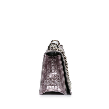 Silver Dior Patent Microcannage Diorama Crossbody Bag - Designer Revival