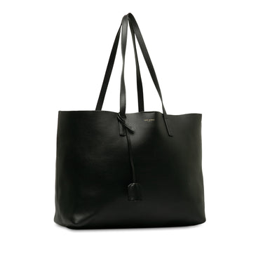 Black Saint Laurent Leather E/W Shopping Tote - Atelier-lumieresShops Revival