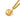 Gold Chanel CC Gold Plated Pendant Necklace