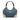 Blue Gucci Canvas and Guccissima Bamboo Shoulder Bag