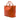 Orange Prada Vitello Daino Front Zip Open Convertible Tote Satchel