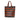 Brown Saint Laurent Le Monogramme Coated Canvas and Leather Shopper Tote Satchel - Designer Revival