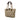 Brown Bottega Veneta Small Printed Nappa Intrecciato Logo Lock Chain Tote