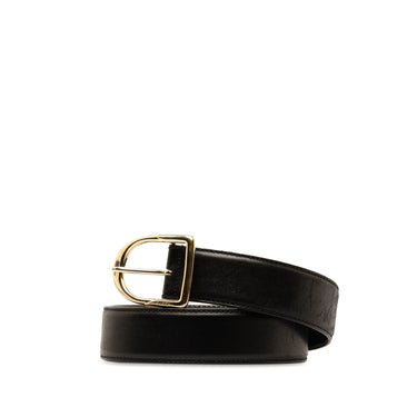 Black Gucci Leather Belt - Designer Revival