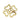 Gold Chanel CC Gold Plated Clover Rope Brooch