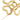 Gold Chanel CC Gold Plated Clover Rope Brooch