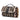 Beige Fendi Zucca Shearling Double F Baguette Satchel