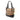 Beige Burberry Haymarket Check Canvas Tote
