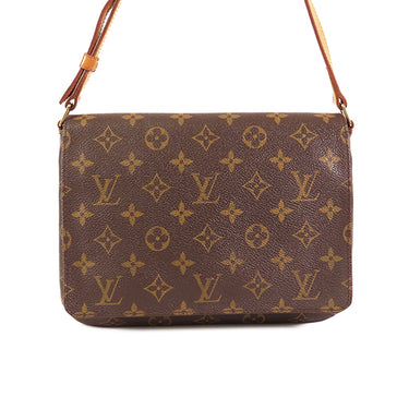 Brown Louis Vuitton Monogram Musette Tango Long Strap Crossbody Bag