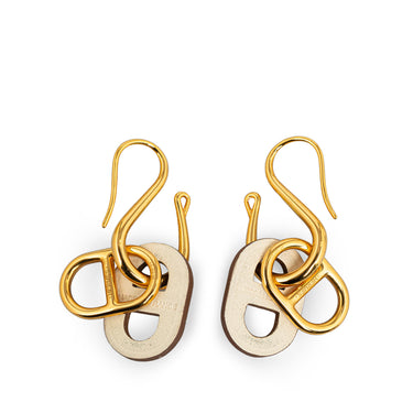 Gold Hermès Swift O Maillon Earrings
