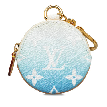 Blue Louis Vuitton Monogram Giant By The Pool Multi Pochette Lanyard Key Holder Coin Pouch