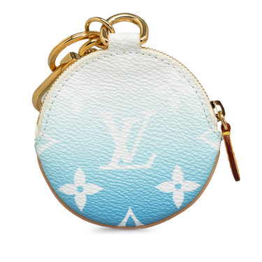Blue Louis Vuitton Monogram Giant By The Pool Multi Pochette Lanyard Key Holder Coin Pouch