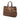 Brown Prada Vitello Daino Trimmed Tessuto Satchel