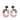 Pink Hermès Palladium Plated Buffalo Horn and Lacquered Wood Isthme Earrings