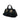 Black Prada Soft Calf Trimmed Tessuto Satchel