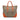 Taupe Prada Canvas Canapa Logo Convertible Tote Satchel - Designer Revival