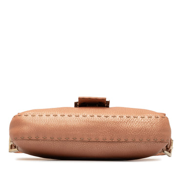 Pink Fendi Selleria Baguette Shoulder Bag