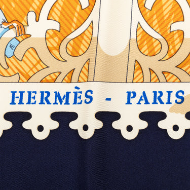 Orange Hermès Varangues Silk Scarf Scarves