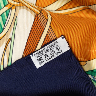 Orange Hermès Varangues Silk Scarf Scarves - Designer Revival