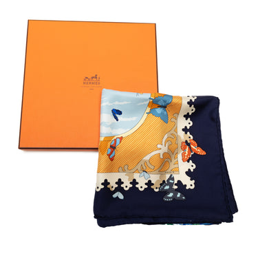 Orange Hermès Varangues Silk Scarf Scarves - Designer Revival