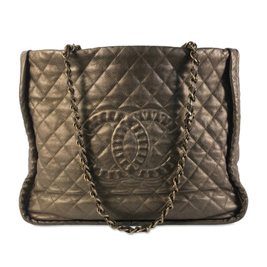 Brown Chanel CC Quilted Calfskin Istanbul Tote - Designer Revival