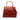Red LOEWE Grained Calfskin Flap Satchel