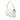 White Fendi Zucca Embroidered Canvas Baguette Satchel